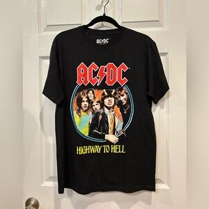 AC/DC Highway to Hell Rock n Roll Band T Shirt Size M NEW Black Shirt